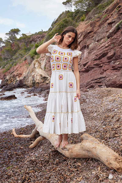 Billie shop embroidered dress