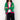 Model wears EAST Kally Green and Pink Cashmere Button Cardigan