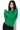 Model wears EAST Marrin Green Crew Neck Cashmere Jumper