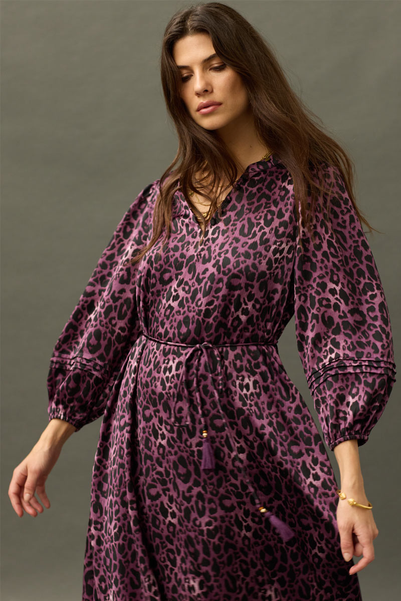 Rhiannon Leopard Print Midi Dress