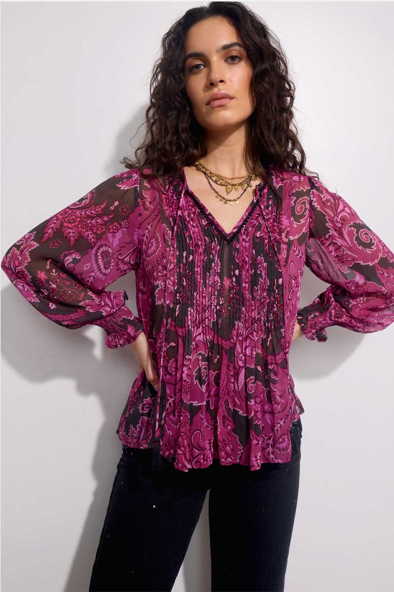 Olivia Paisley Print Blouse