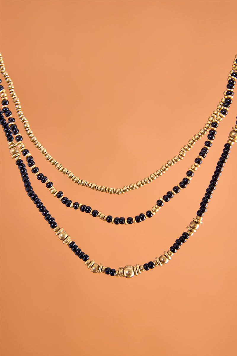 Shukra Black and Gold Necklace