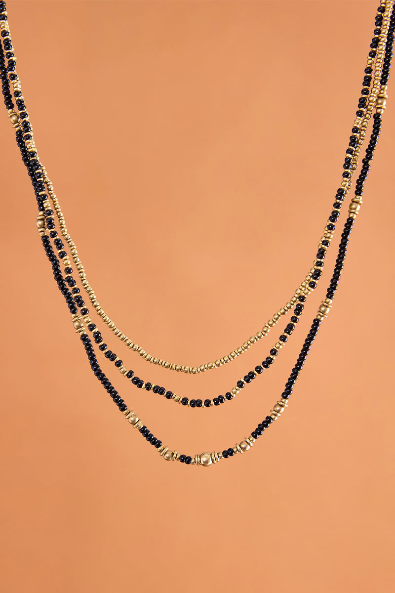 Shukra Black and Gold Necklace