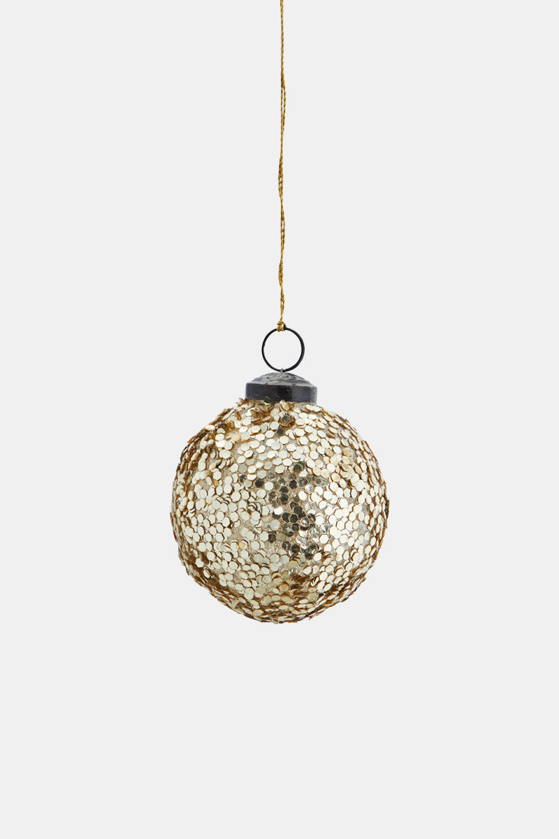 Glass Glitter Christmas Hanging Bauble