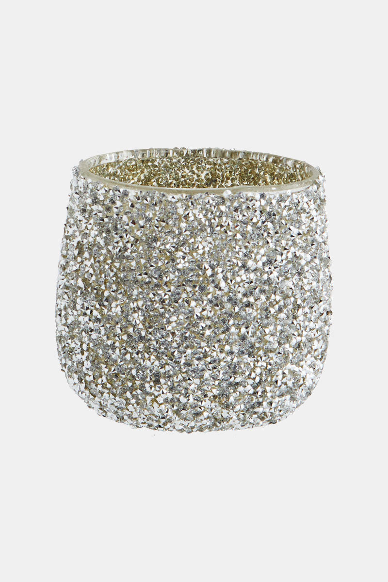 Glitter Glass Votive Candle Holder