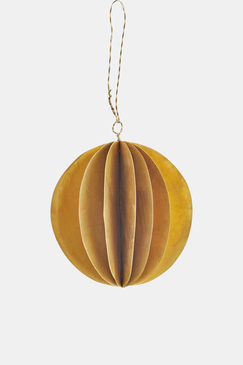 Pleated Christmas Bauble Hanging Decoration