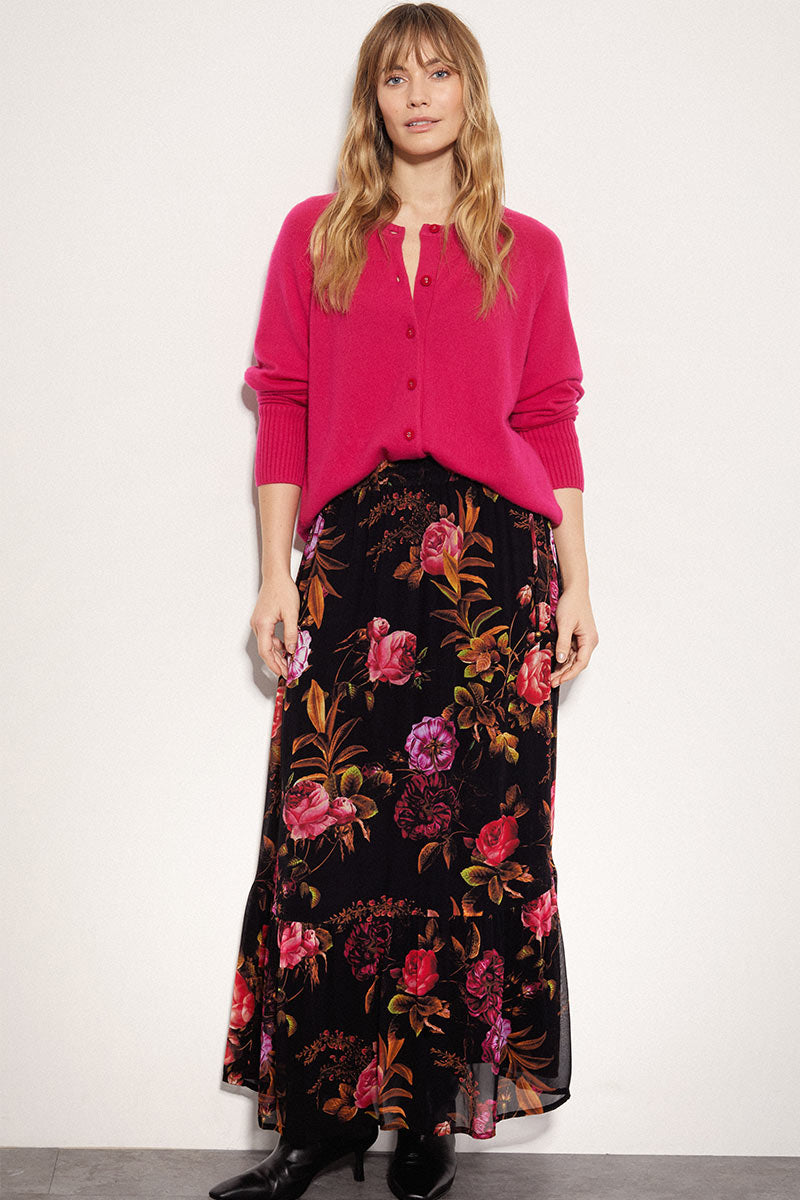 Dylan Floral Print Maxi Skirt