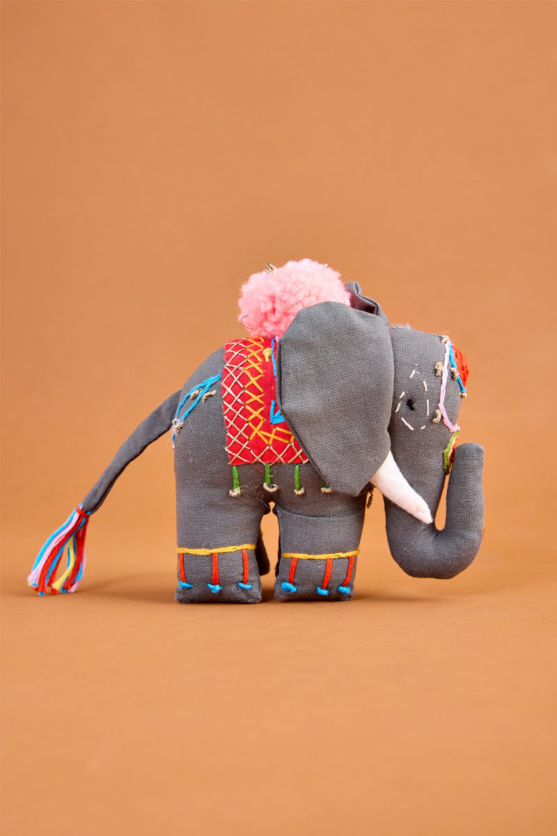 Handcrafted Grey Elephant Ornament