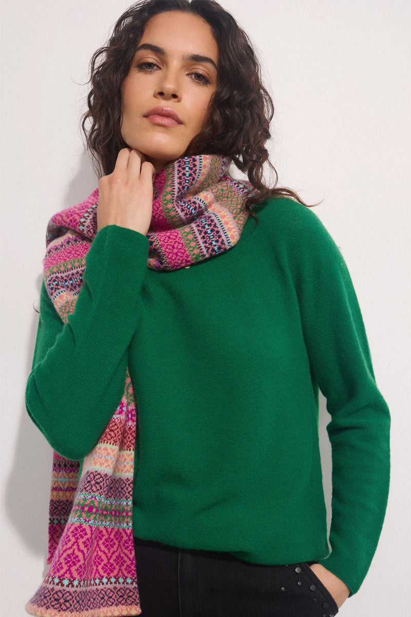 Eleri Crew Neck Cashmere Green Jumper