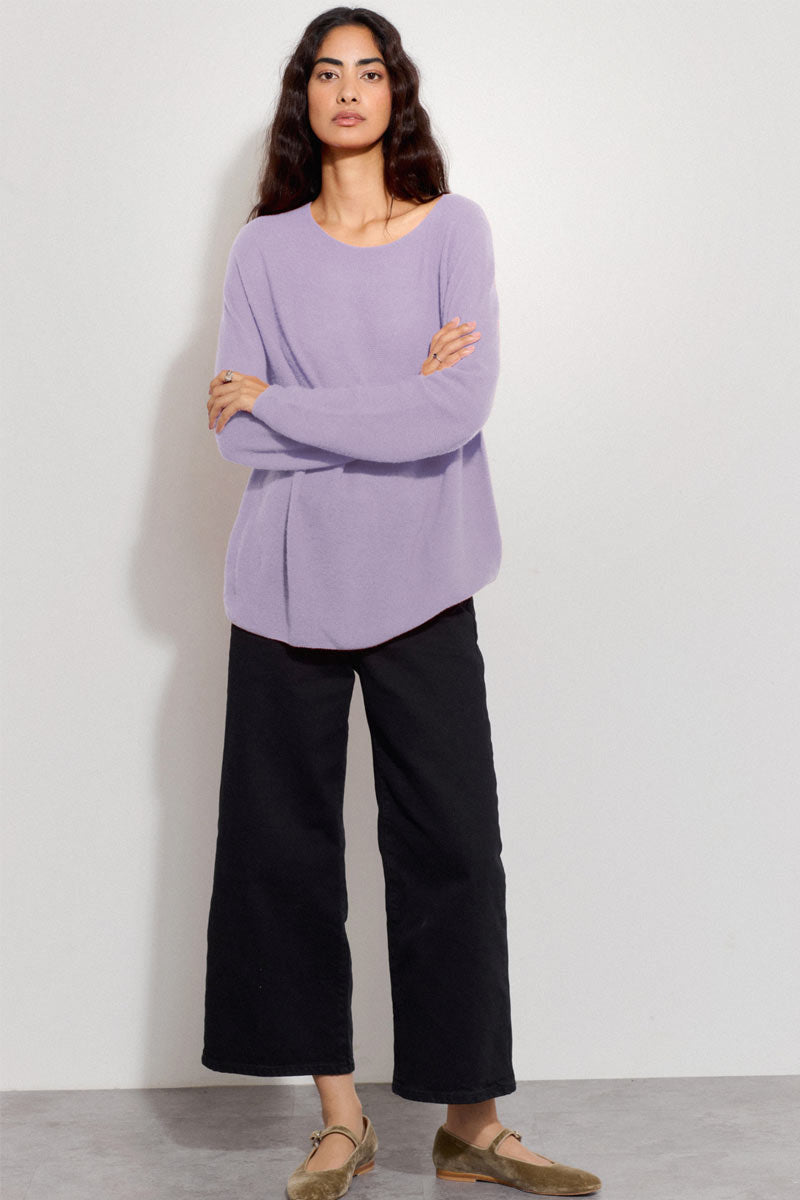 Eleri Crew Neck Cashmere Lilac Jumper