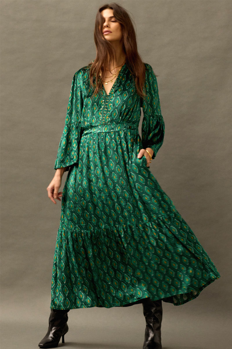 Junia Geo Velvet Dress