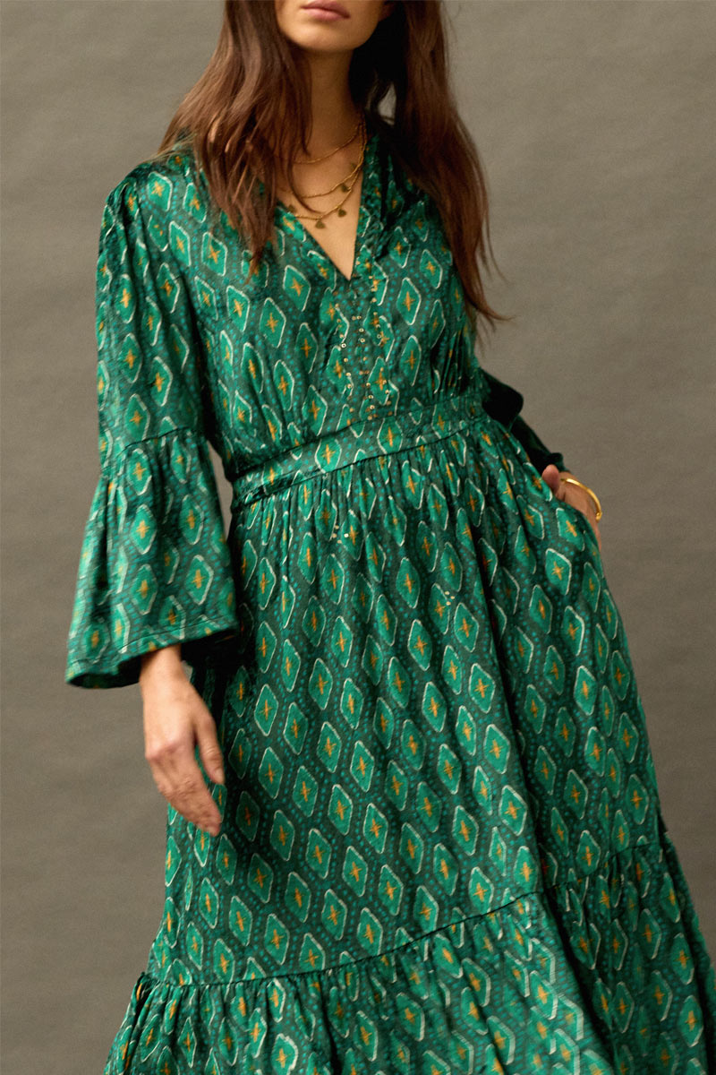 Junia Geo Velvet Dress