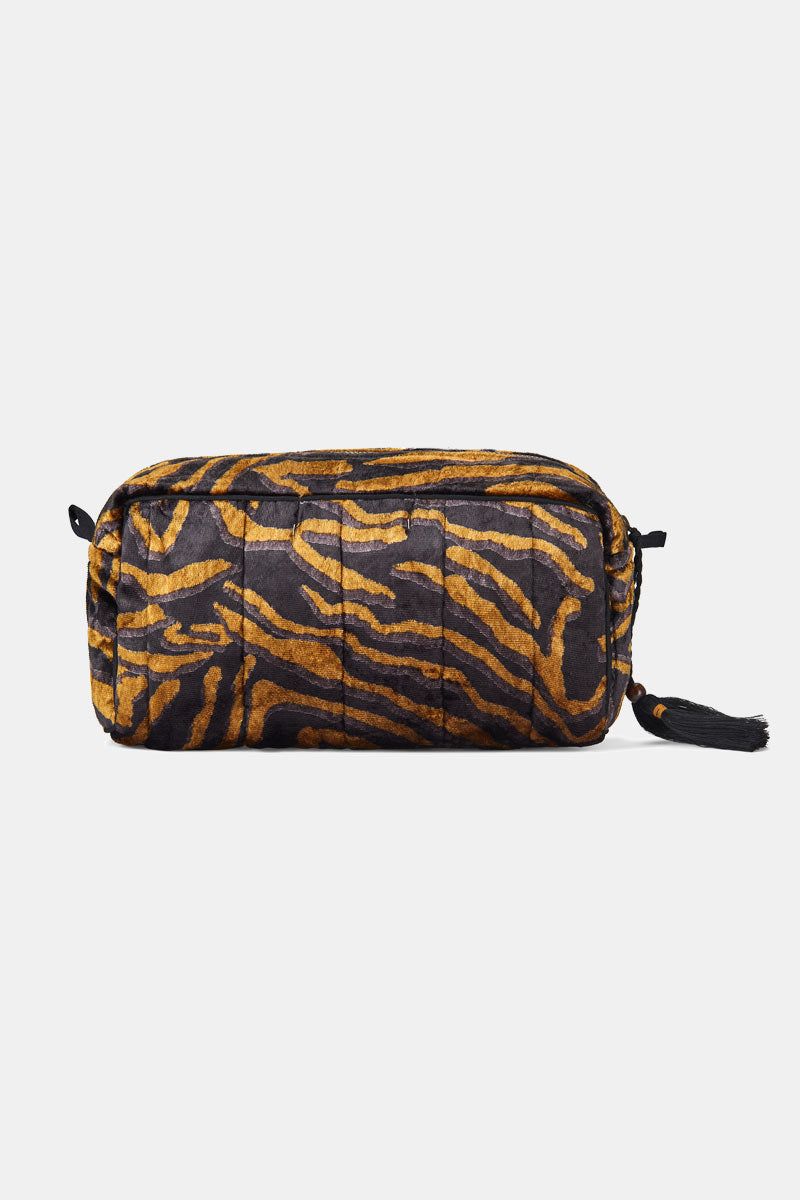 Nula Animal Print Velvet Makeup Bag