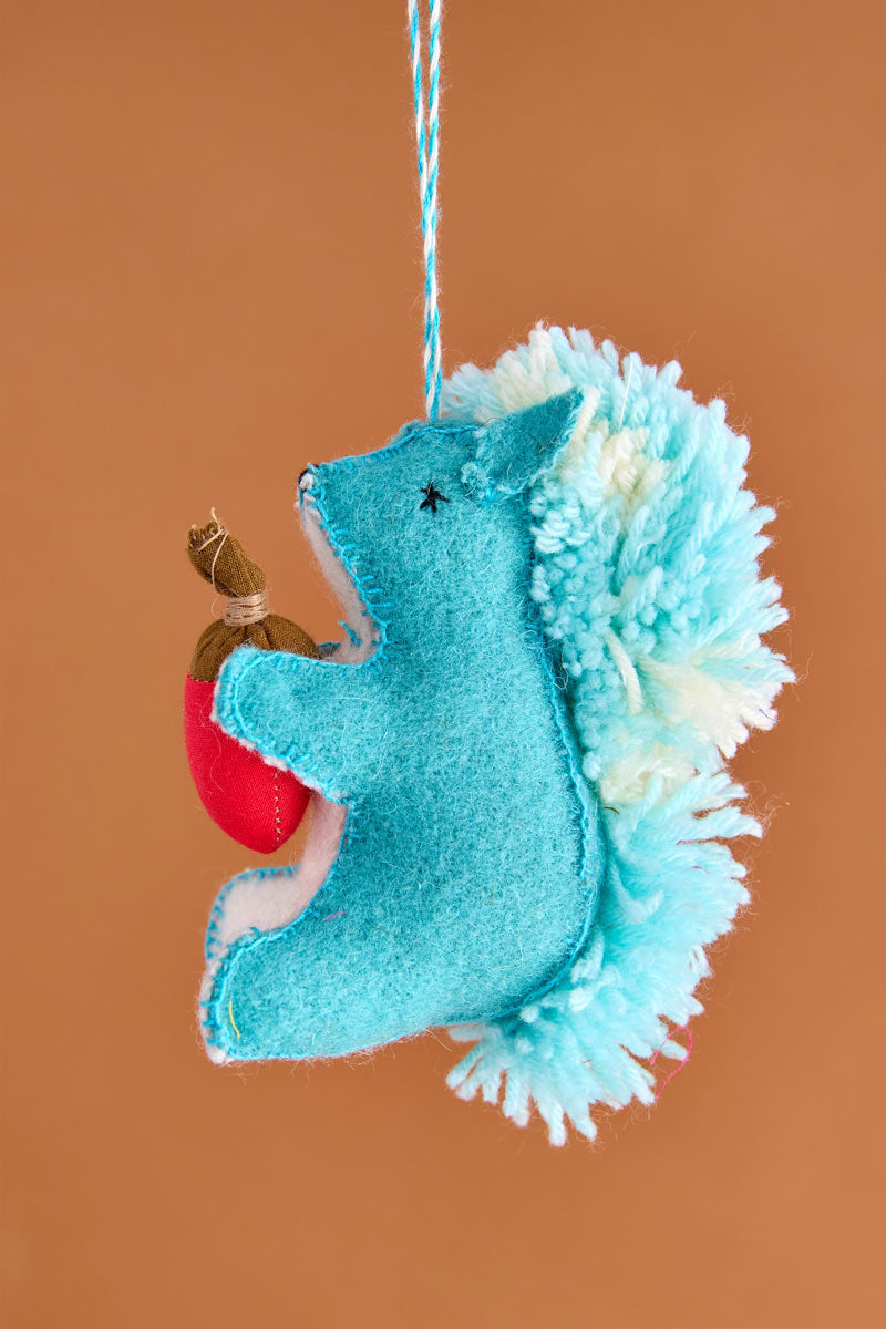 Handcrafted Squirrel Hanging Ornament